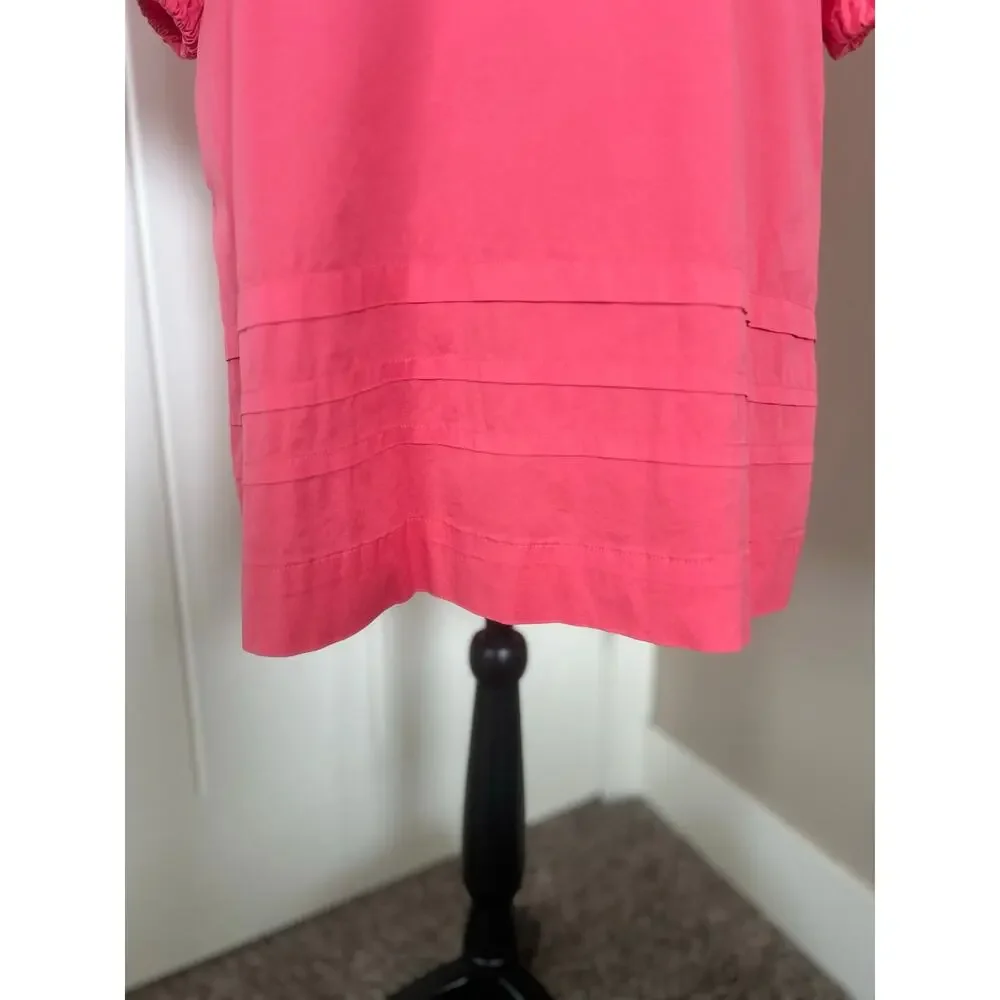 Chico’s Poplin Calypso Coral A Line Dress/Coverup Size 0 - Picture 4 of 9